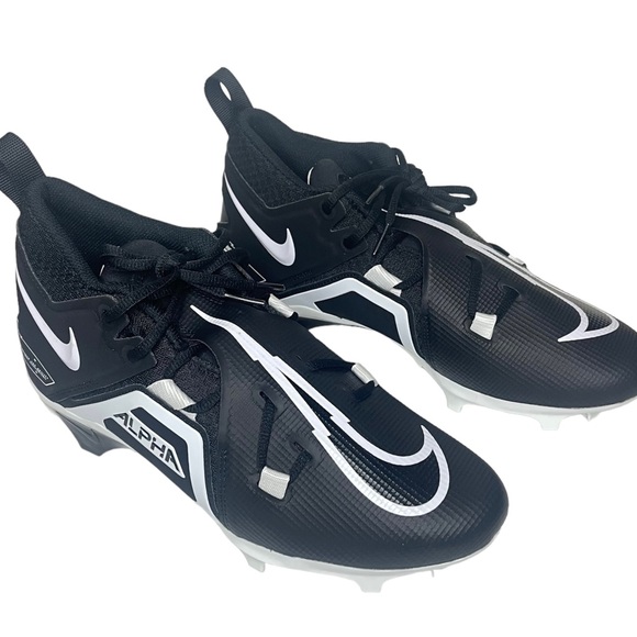 [CT6649-001] Nike Men’s Alpha Menace Pro 3 Black/White Football Cleats - Picture 2 of 5